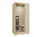 Zoppinh Blisspod Vienna infrared sauna for one with Canadian Hemlock wood, low EMF, measuring 72.8 inches tall, 35.4 inches wide