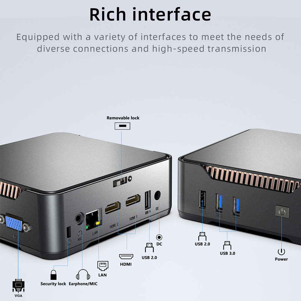 BDI Mini PC Computer 16G RAM+256G SSD