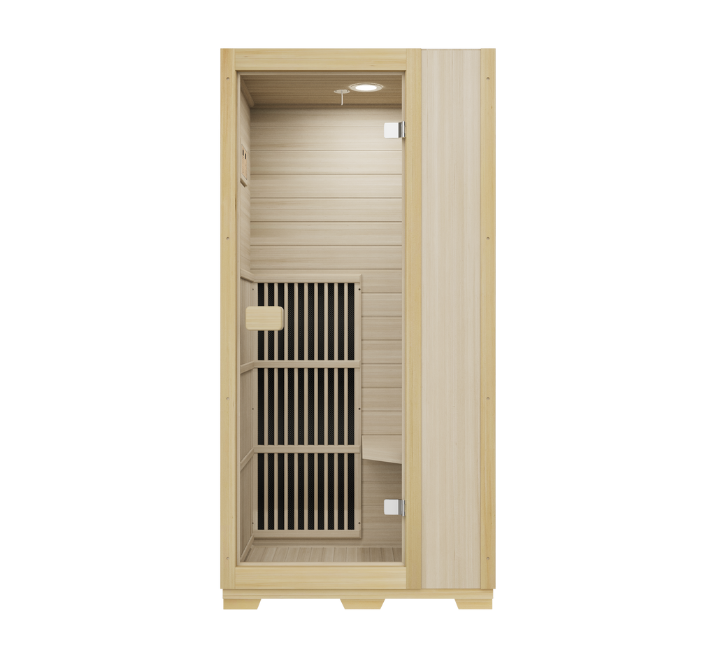 Blisspod | Vienna | Far Infrared Sauna | Canadian Hemlock Very Low EMF | 72.8"H x 35.4"W x 25.6"D | 1 Person - Www.Shopthatapp.ca