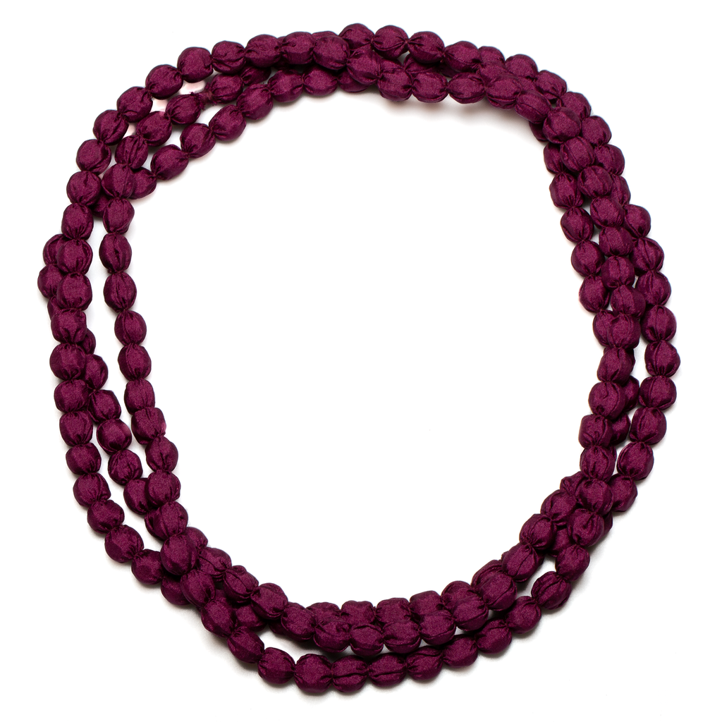 Extra Long Fabric Ball Necklace - Shopthatapp.ca