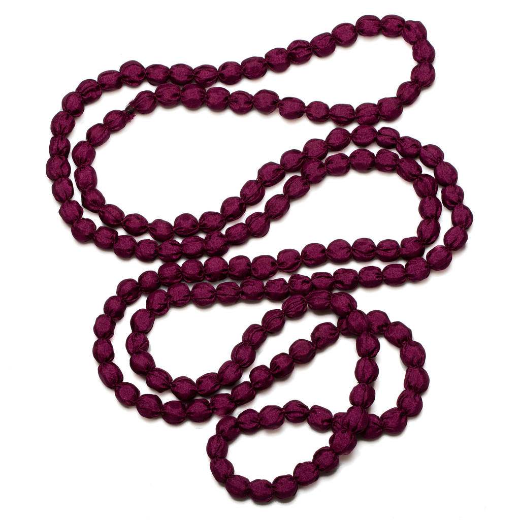 Extra Long Fabric Ball Necklace - Shopthatapp.ca