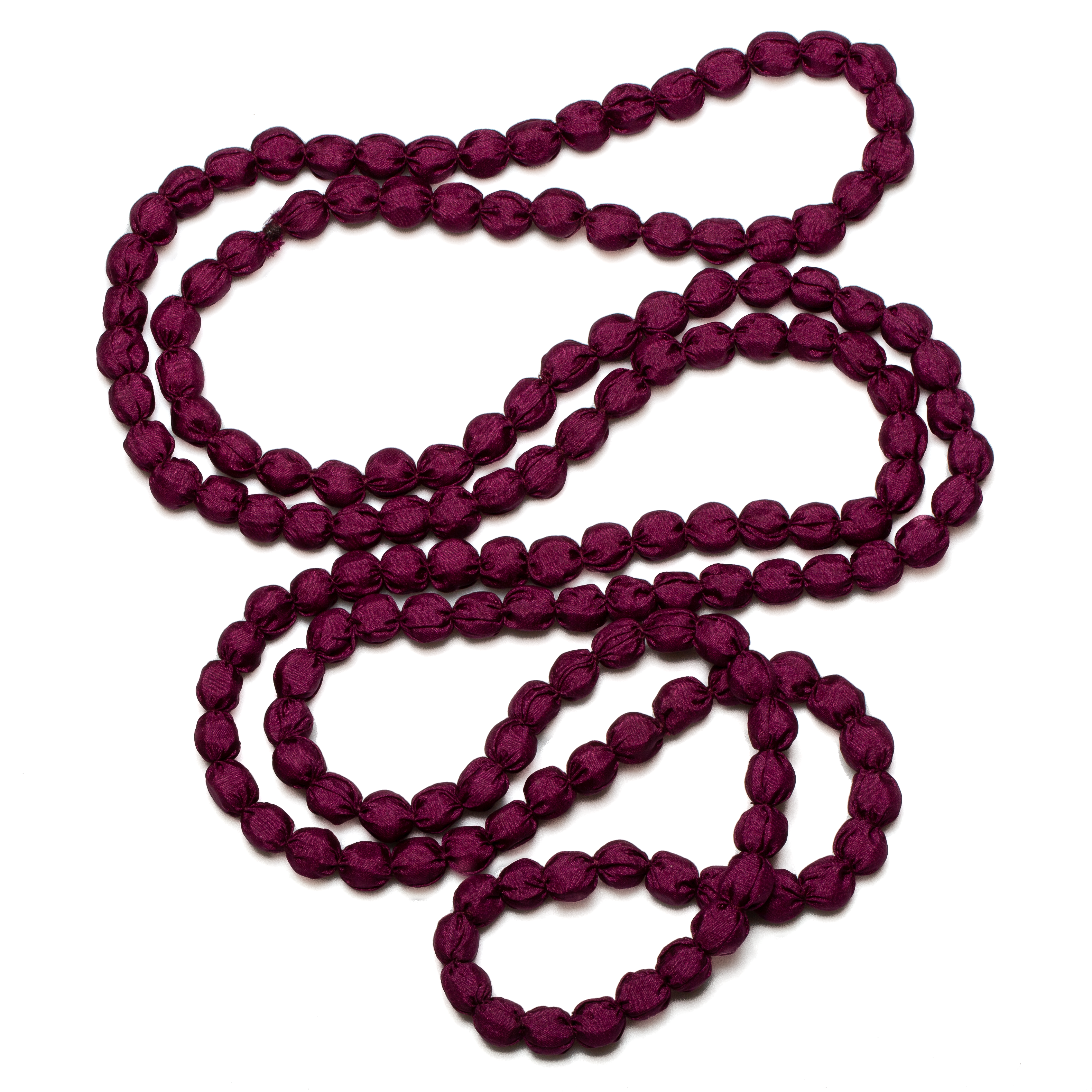 Extra Long Fabric Ball Necklace - Shopthatapp.ca
