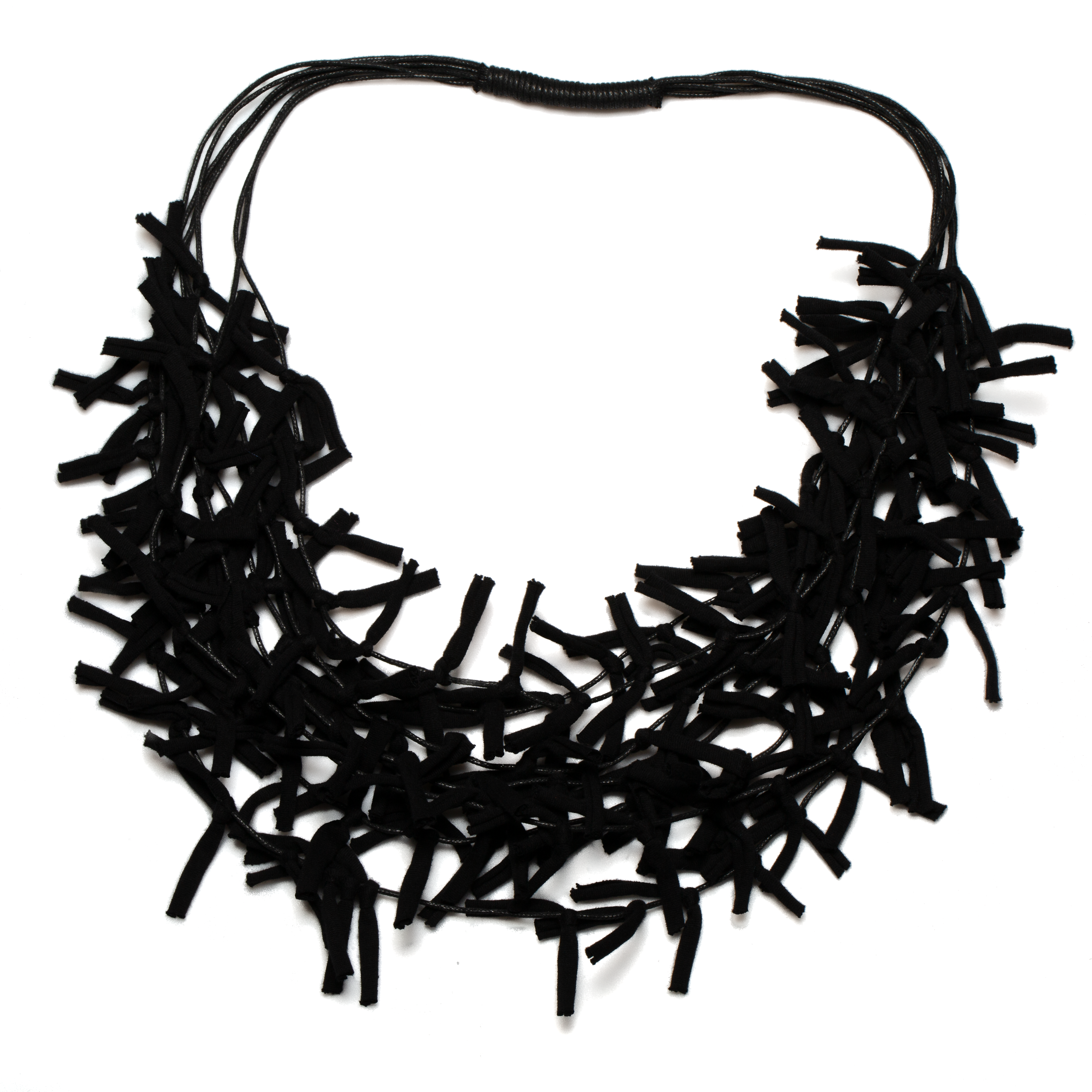 Multi Strand Knotted Necklace - Stylish Fabric Accessory - Shopthatapp.ca