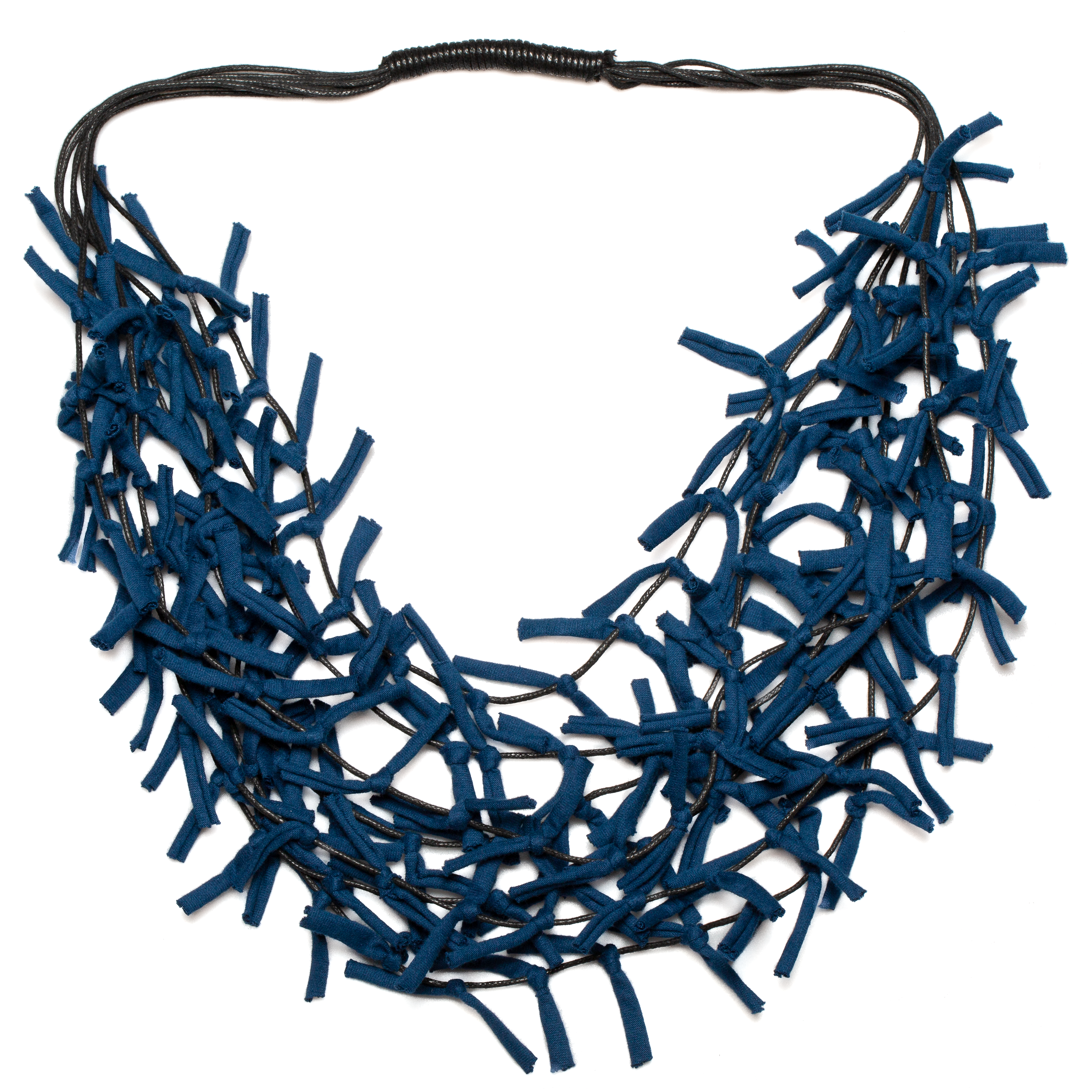 Multi Strand Knotted Necklace - Stylish Fabric Accessory - Shopthatapp.ca
