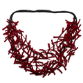 Multi Strand Knotted Necklace - Stylish Fabric Accessory - Shopthatapp.ca