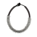 Short Glass Bead Choker with Fabric Wrap - Shopthatapp.ca