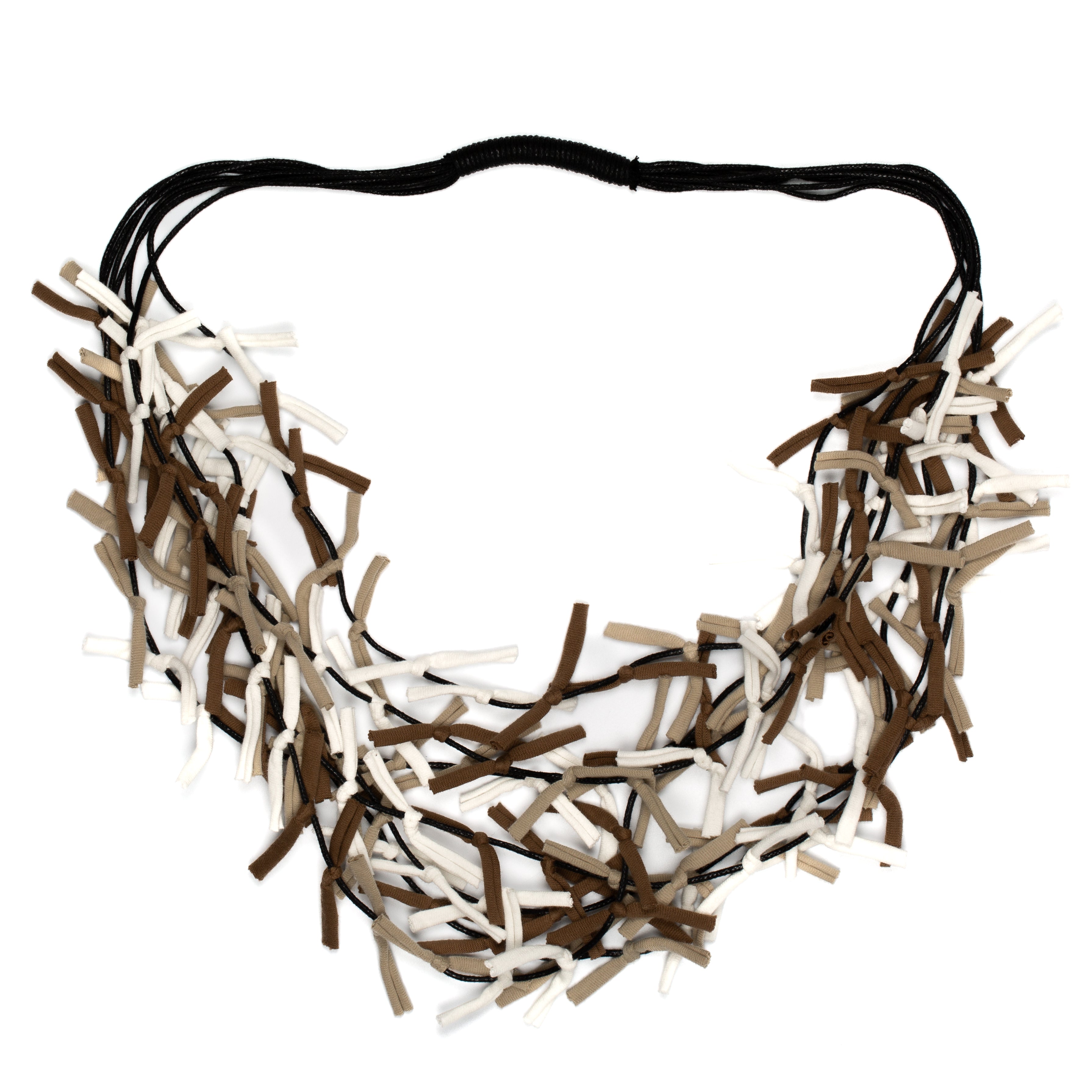 Multi Strand Fabric Necklace - Shopthatapp.ca