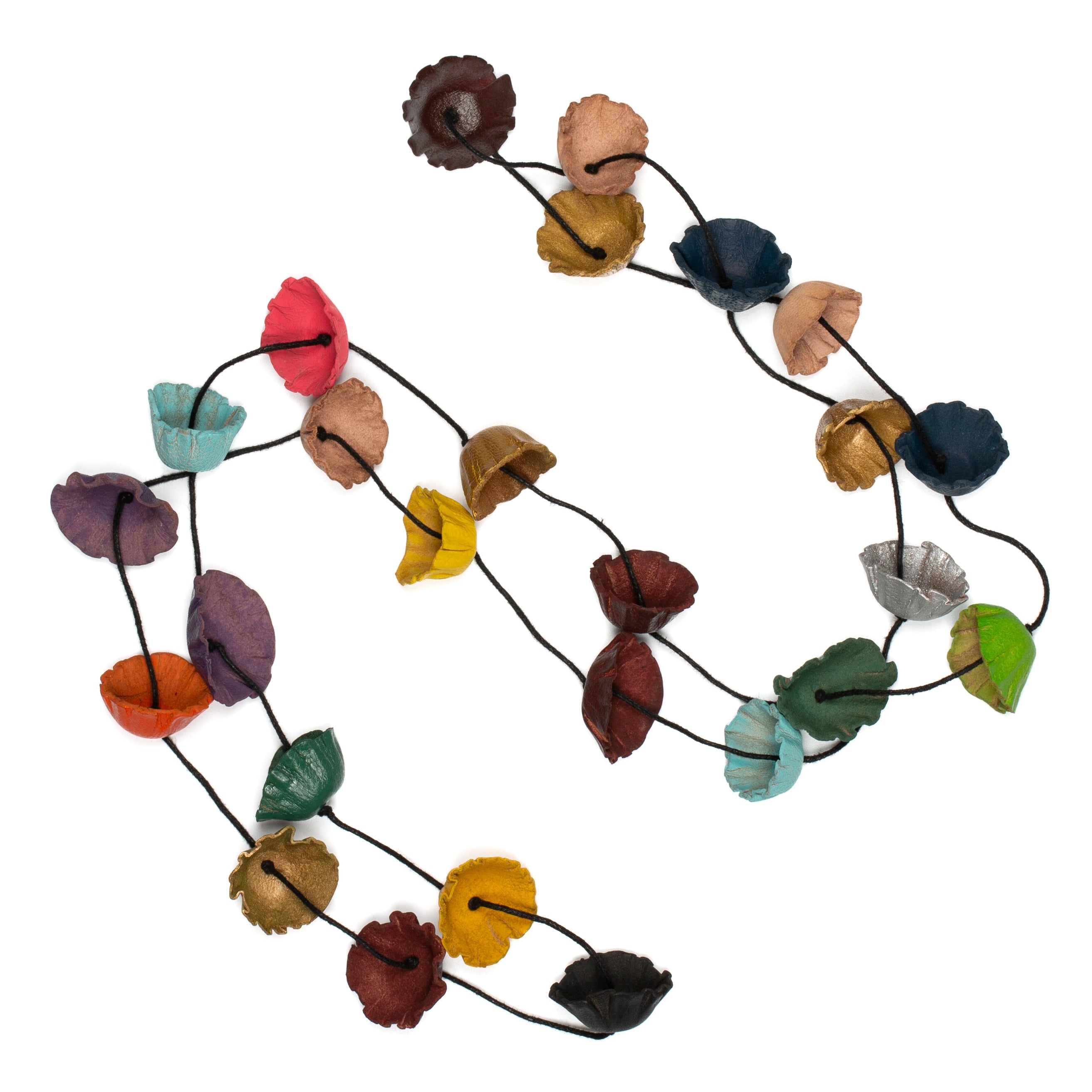 Long Leather Cup Necklace - Shopthatapp.ca