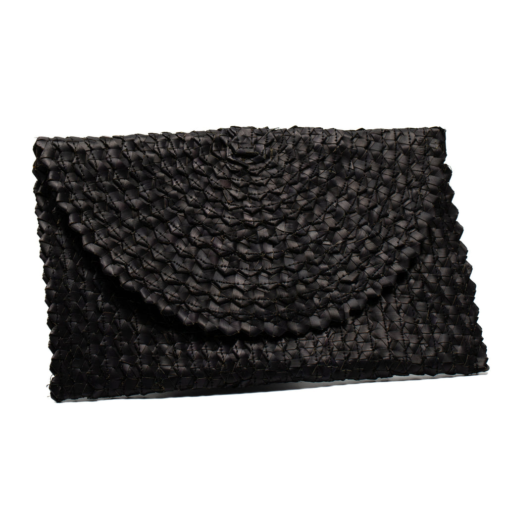 Pandan Leaf Clutch Purse - Black - Shopthatapp.ca