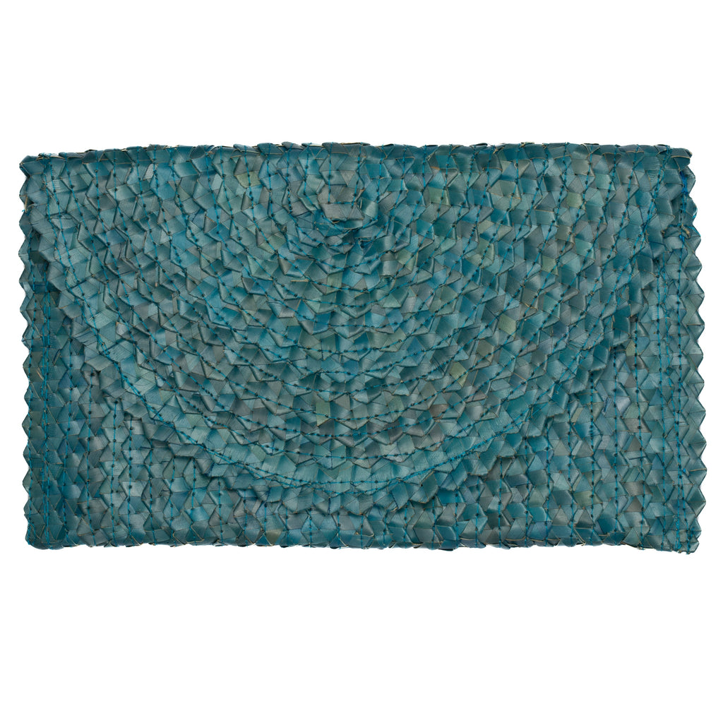 Pandan Leaf Clutch Purse - Blue - Shopthatapp.ca