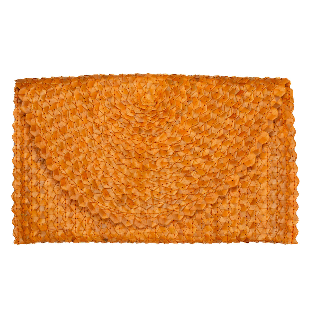 Pandan Leaf Clutch Purse - Orange - Shopthatapp.ca