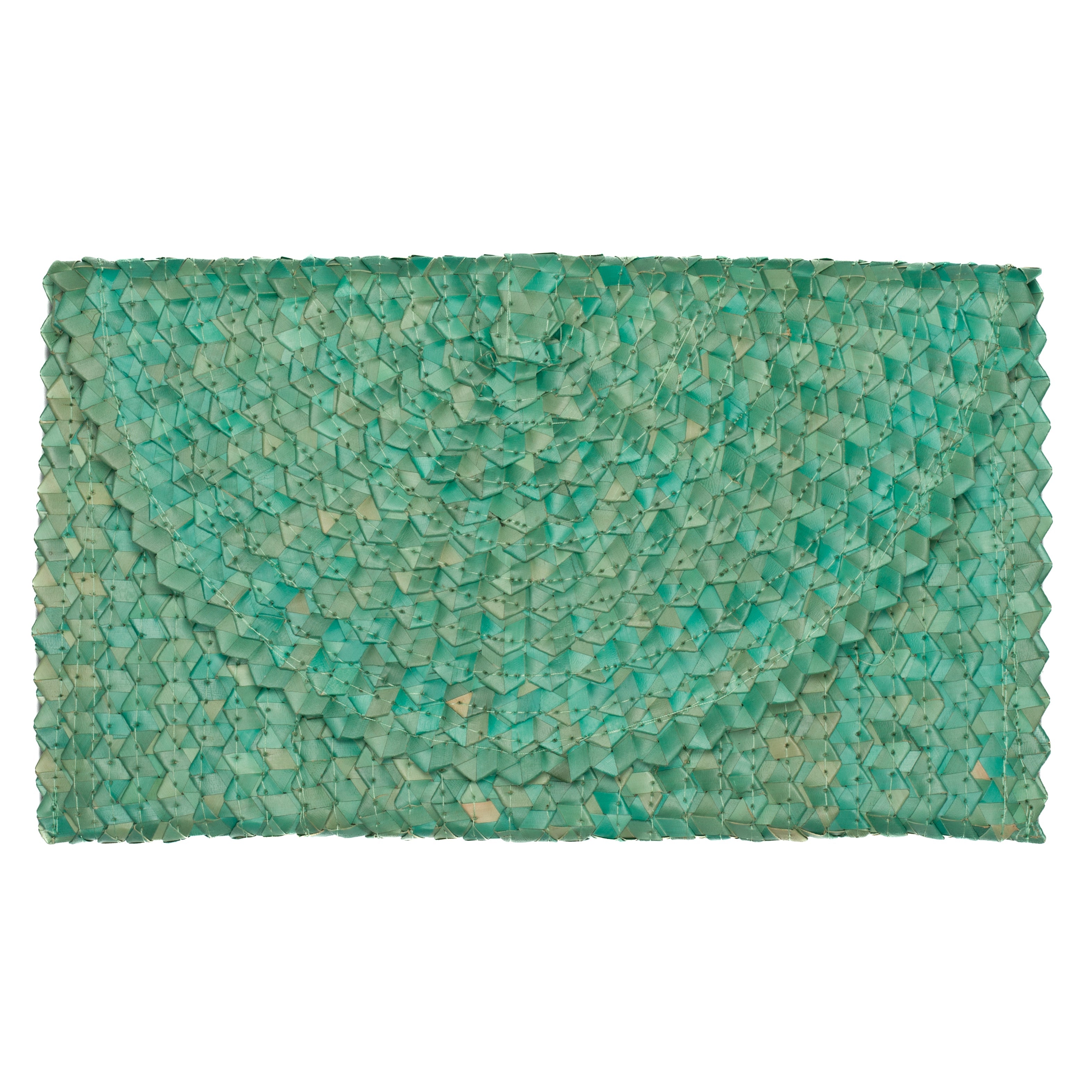 Pandan Leaf Clutch Purse - Teal - Shopthatapp.ca
