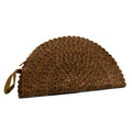Pandan Leaf Clutch Purse in Brown - Unique Half Moon Design and Eco-Friendly Style - Shopthatapp.ca
