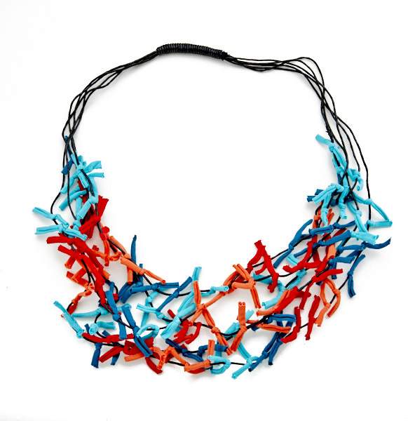 Multi Color Fabric Tie Necklace for a Stylish Statement - Shopthatapp.ca