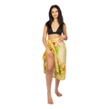 Mandala Flower Print Sarong in Vibrant Yellow - Shopthatapp.ca