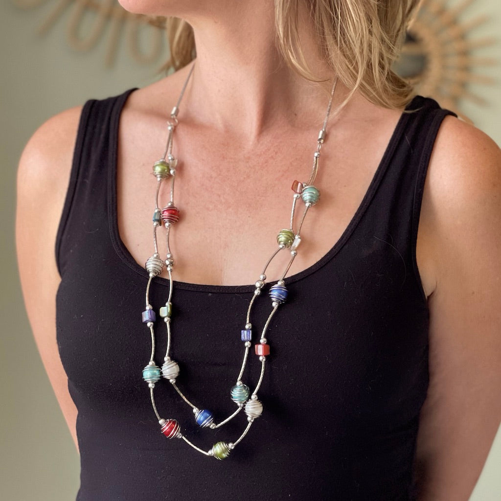 Wrapped Pearl Bead Necklace - Shopthatapp.ca