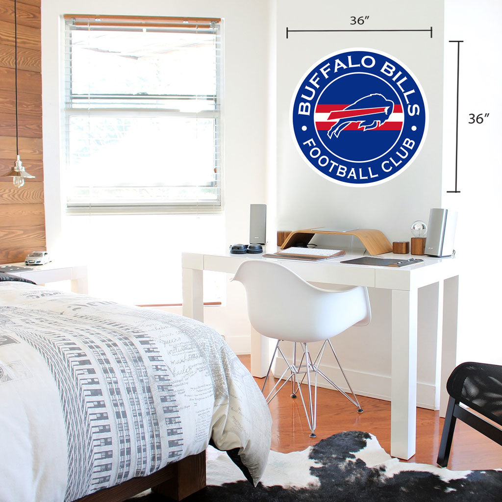 Buffalo Bills Decal | Stripe Design 36" x 36" - Www.Shopthatapp.ca