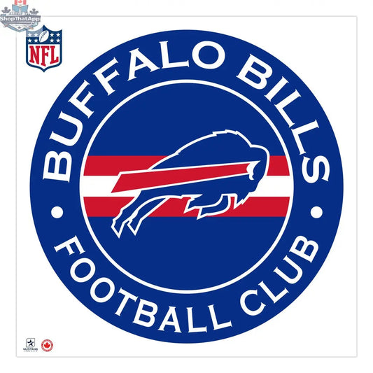 Toronto Blue Jays wall decor banner featuring Buffalo Bills stripe design, 10x15 inch premium flag for sports fans.