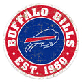 Buffalo Bills Sign - 22" Round Distressed - Www.Shopthatapp.ca