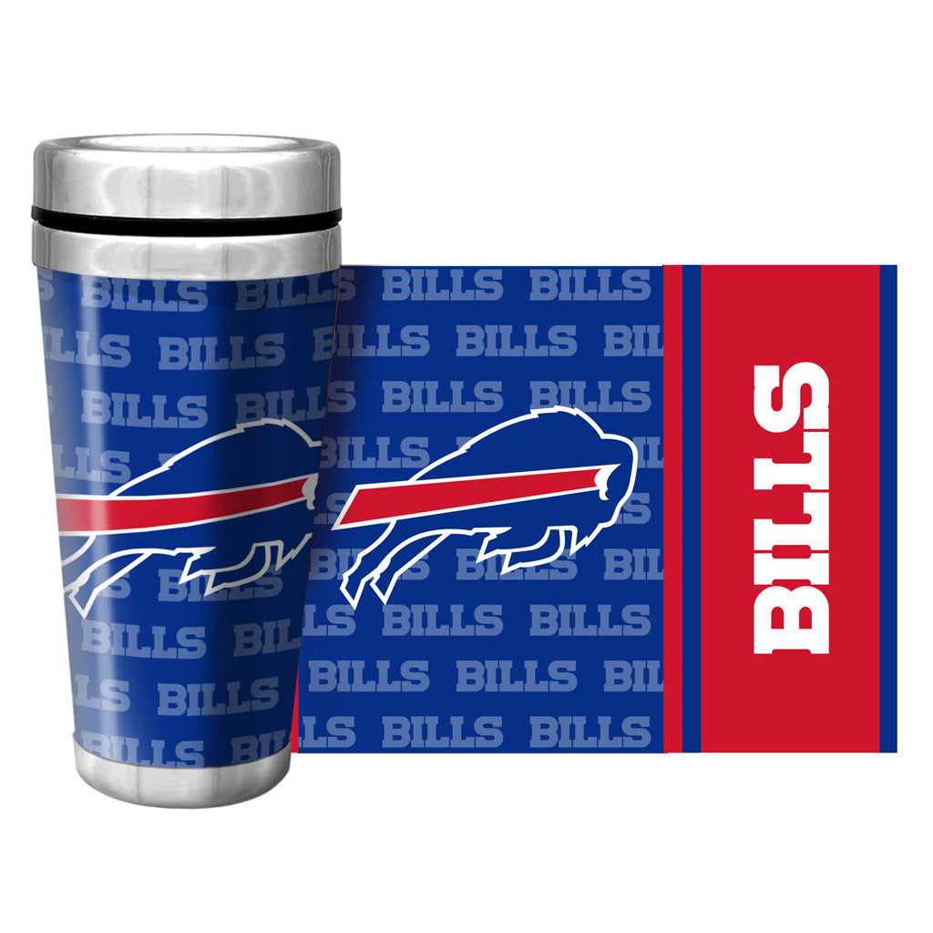 Buffalo Bills Travel Mug | Wallpaper Full Wrap 16 oz. - Www.Shopthatapp.ca