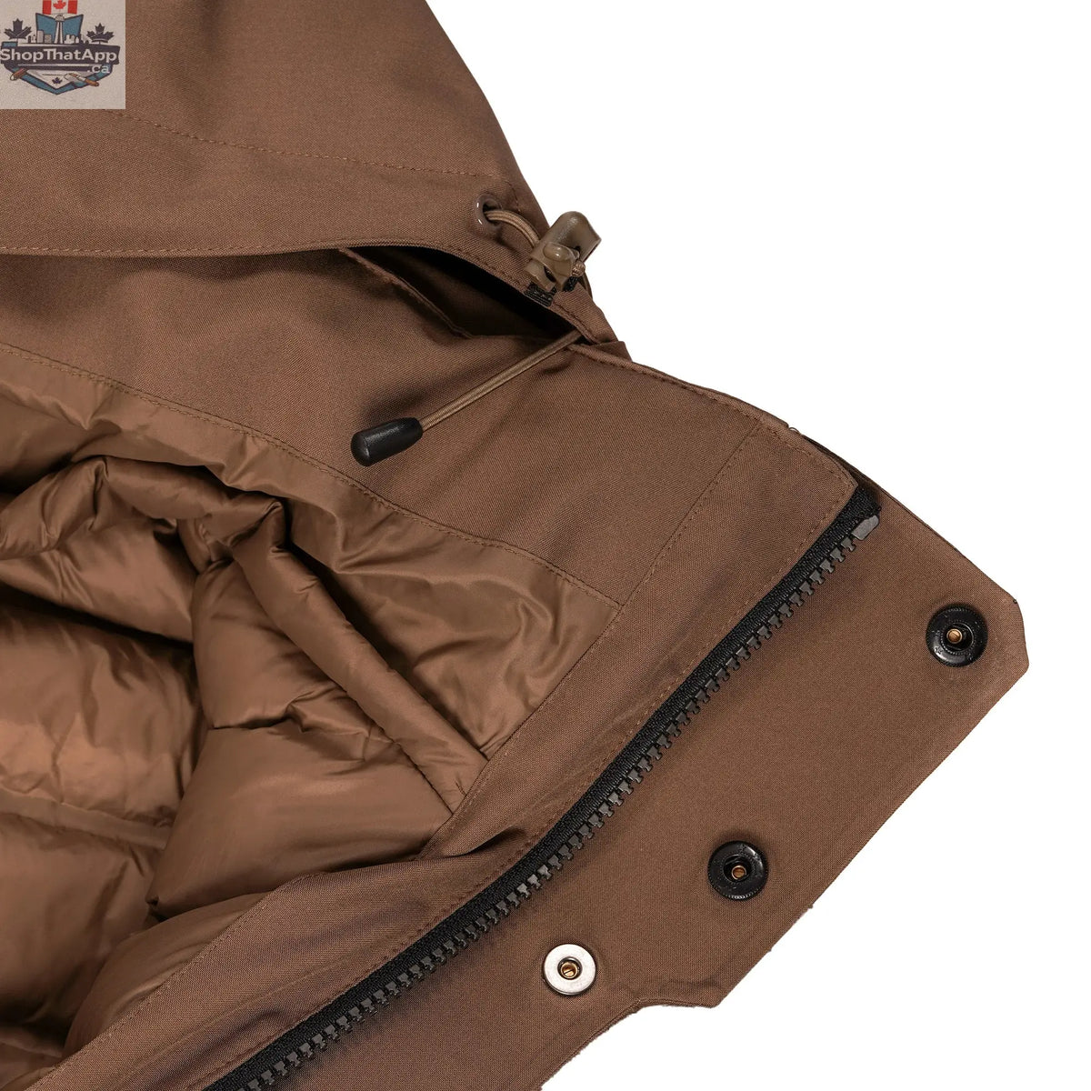 Northern Sun Crow's Waterproof Parka showing a durable, weather-resistant outdoor jacket with a hood and insulated design for all conditions.