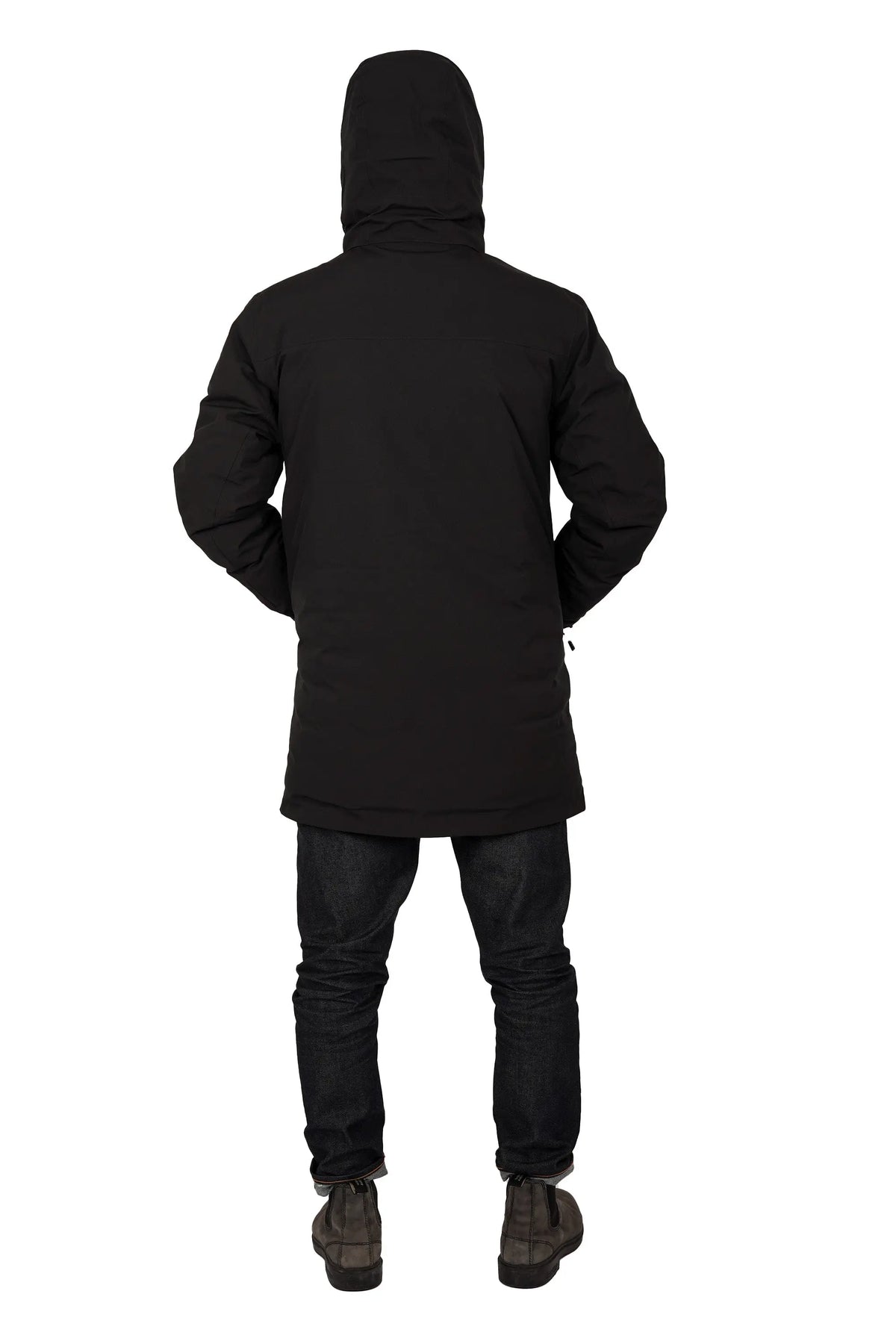 Northern Sun Crow's Waterproof Parka showing a durable, insulated outdoor jacket with a hood and waterproof features for weather protection.