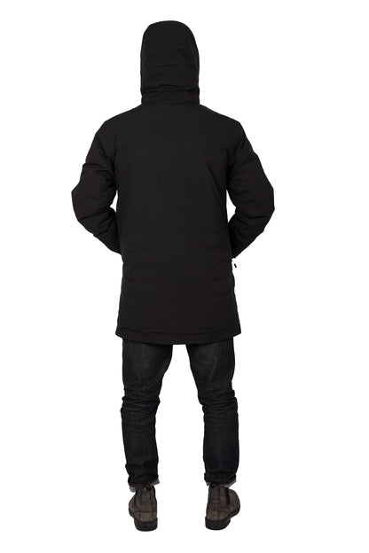 Northern Sun Crow's Waterproof Parka showing a durable, insulated outdoor jacket with a hood and waterproof features for weather protection.