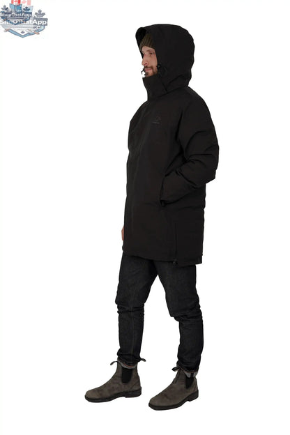Northern Sun Crow's Waterproof Parka showing a durable, insulated outdoor coat designed for all weather conditions.