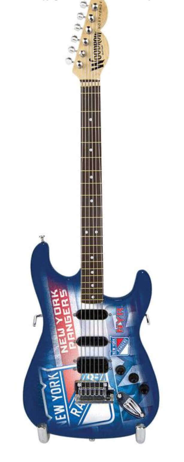 New York Rangers 10“ Collectible Mini Guitar - Www.Shopthatapp.ca