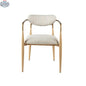 Hygge Design House Newa Arm Dining Chair with wooden arms and cushioned seat, modern dining chair for home or restaurant use