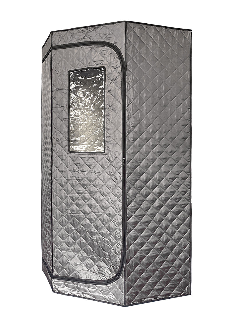 Blisspod | Portable | Personal Full Body 60 Min Rapid Steam Sauna | Pentagonal | Grey | Powerful 1600 Watts | 3.6L Stronger Steamer | 90X90X190cm - Www.Shopthatapp.ca