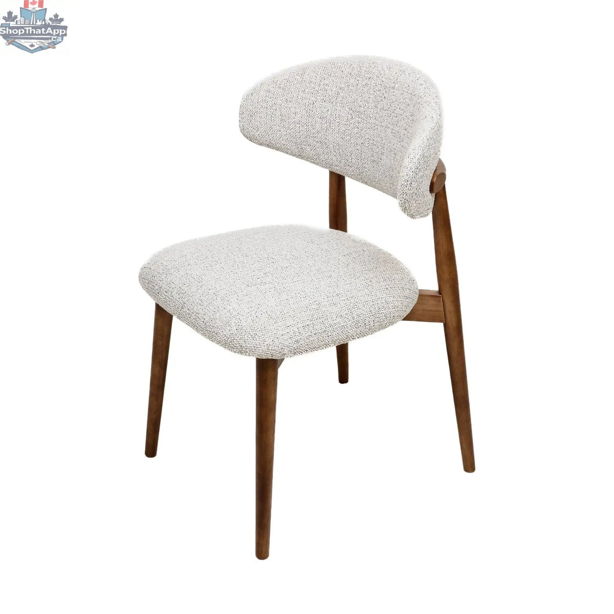 Light grey Hygge Design House Cammy dining chair with a sleek wooden frame and comfortable upholstered seat.