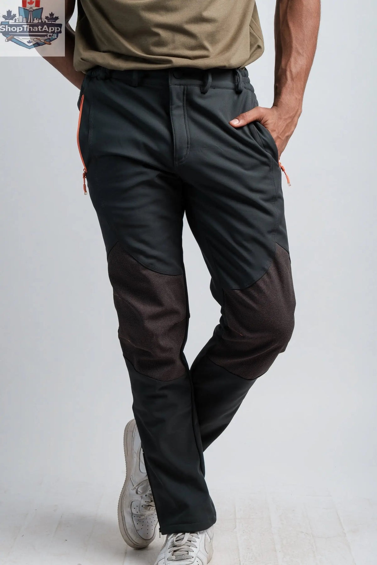 Men's Water Resistant Adventure Pants - Grey Color for All-Weather Exploration - Shopthatapp.ca