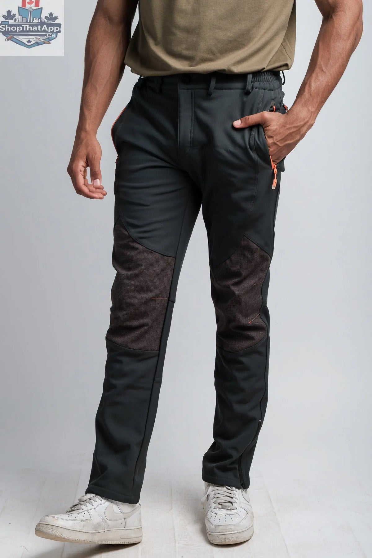 Men's Water Resistant Adventure Pants - Grey Color for All-Weather Exploration - Shopthatapp.ca