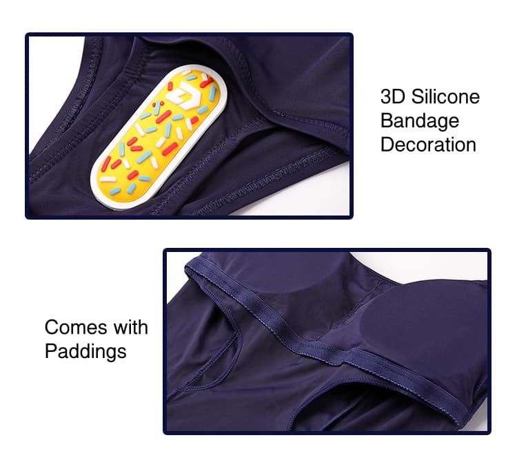 Japanese Anime Sailor Style Two-Piece Uniform Swimsuit Set with Bandage Design - Shopthatapp.ca