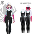 Woman Super Hero Spandex Pu Leather Cosplay Halloween Costume Bodysuit with Jacket - Shopthatapp.ca