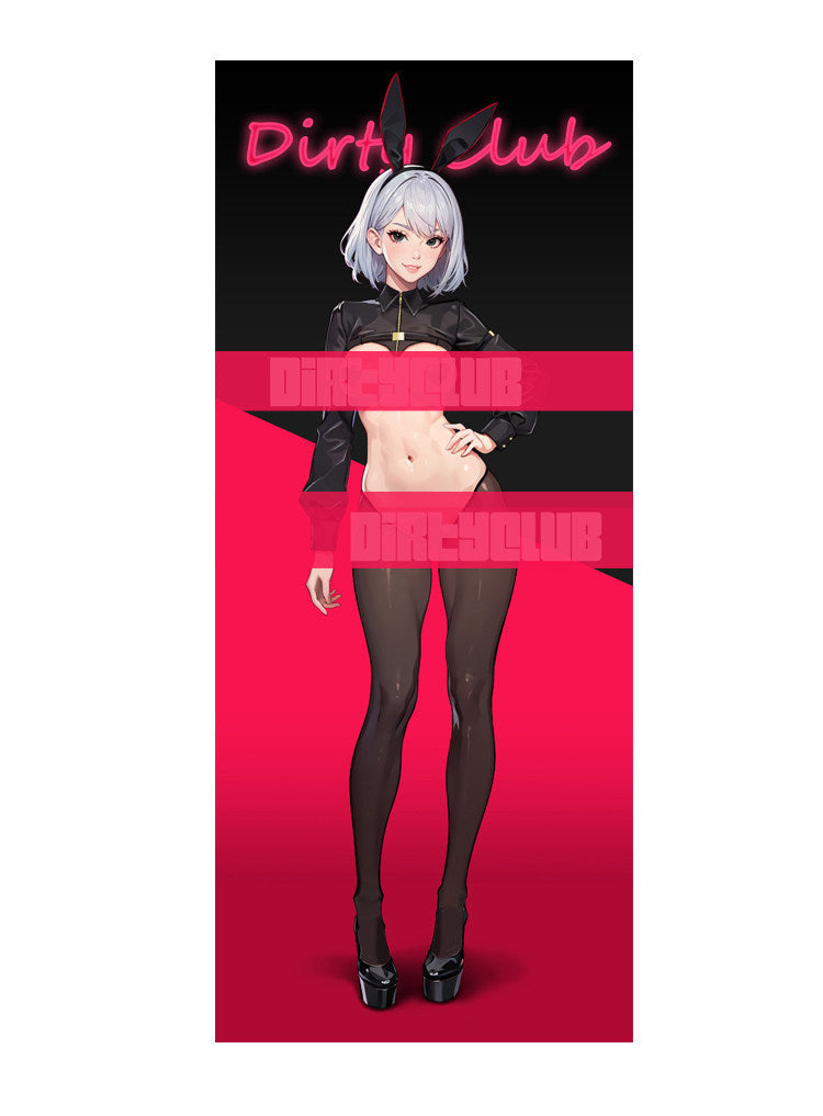 Bunny Girl Sexy Cute Costume PU Jacket Sheer Stockings Cosplay Lingerie Set - Shopthatapp.ca