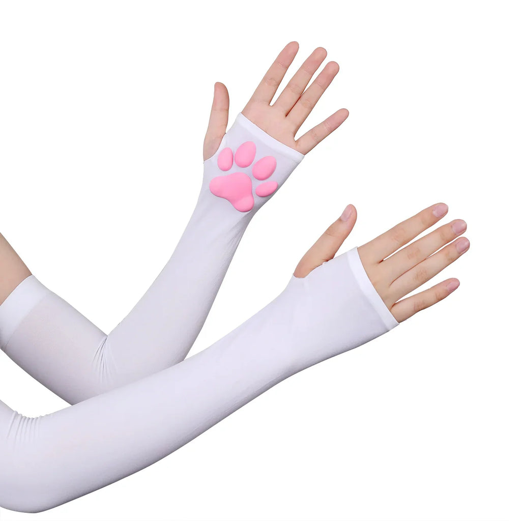 Cat Paw Sleeves with 3D Cat Paw Paddings Anime Style Velvet Cosplay Sleeves - Shopthatapp.ca