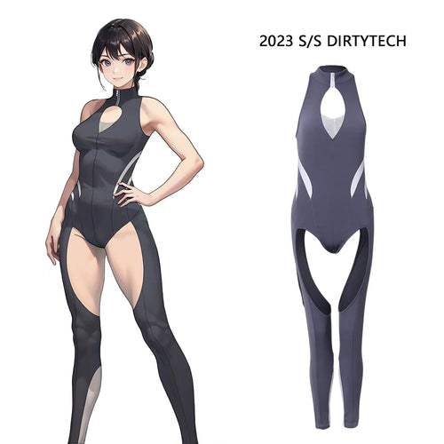 Anime Style the Grey Shark Jumpsuit Yoga Pants Full Body Sexy Fitness Active Wear - Shopthatapp.ca