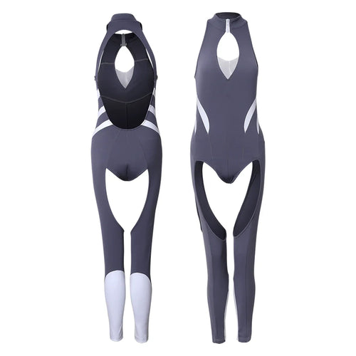Anime Style the Grey Shark Jumpsuit Yoga Pants Full Body Sexy Fitness Active Wear - Shopthatapp.ca