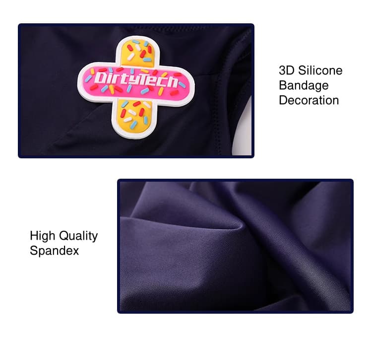 Japanese Anime Sailor Style Two-Piece Uniform Swimsuit Set with Bandage Design - Shopthatapp.ca