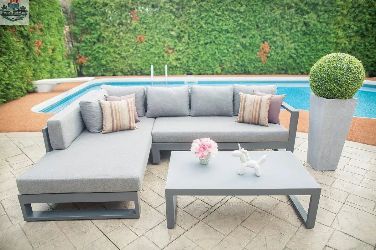 Enclover Oasis sectional sofa with three sections, modern design, plush cushions, and sleek upholstery for stylish living room seating.