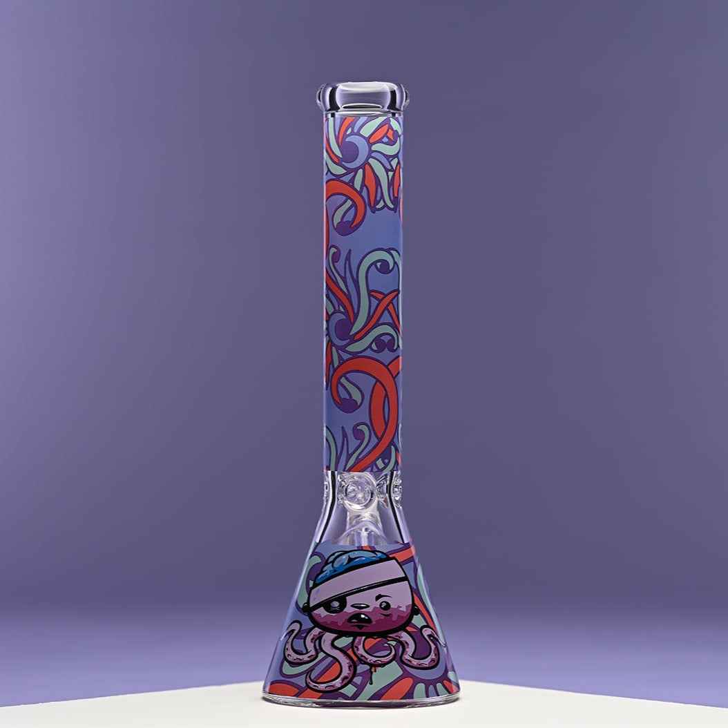 16" Octopus Beaker Bong - 9mm Thick Glass