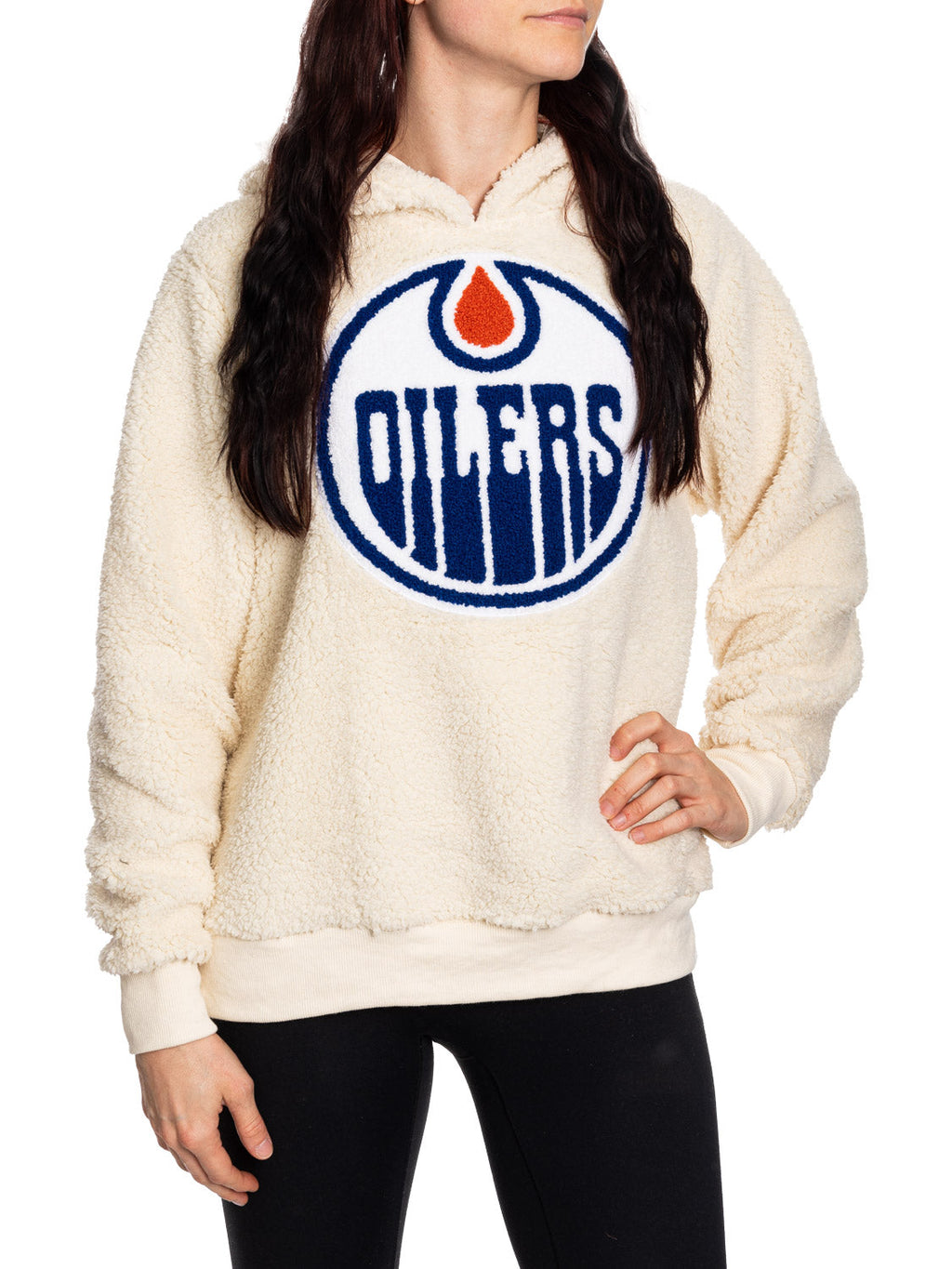 NHL Edmonton Oilers Ladies Sherpa Hoodie - Shopthatapp.ca