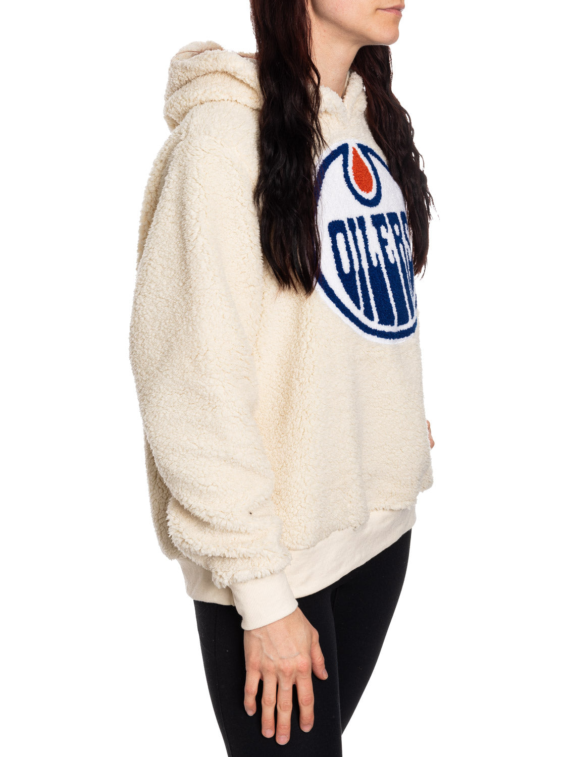 NHL Edmonton Oilers Ladies Sherpa Hoodie - Shopthatapp.ca