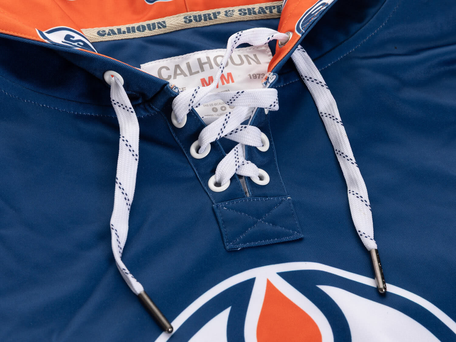 Edmonton Oilers Hockey Lace Hoodie - Shopthatapp.ca