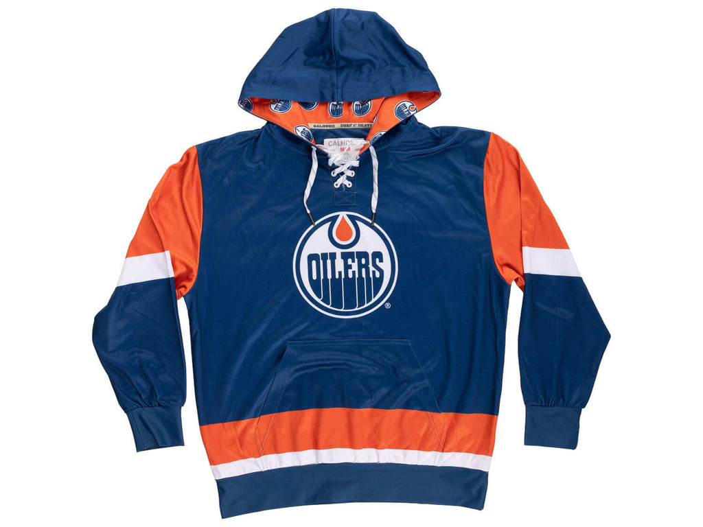Edmonton Oilers Hockey Lace Hoodie - Shopthatapp.ca