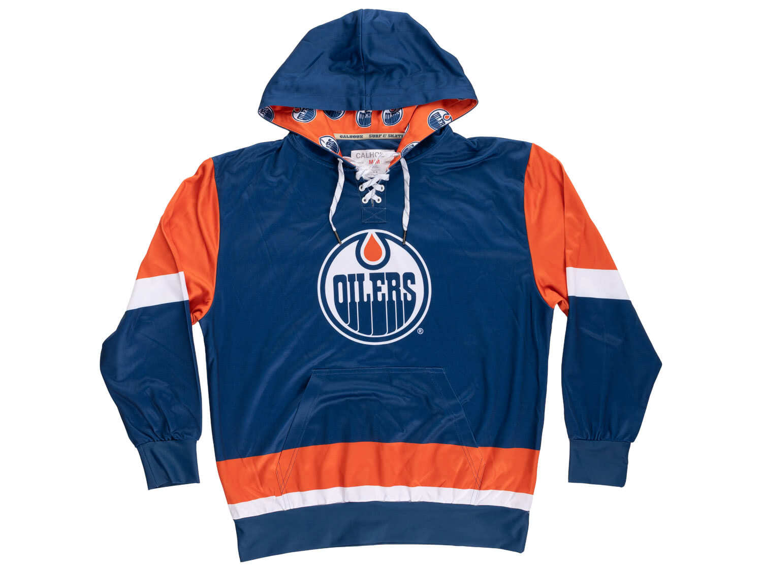 Edmonton Oilers Hockey Lace Hoodie - Shopthatapp.ca