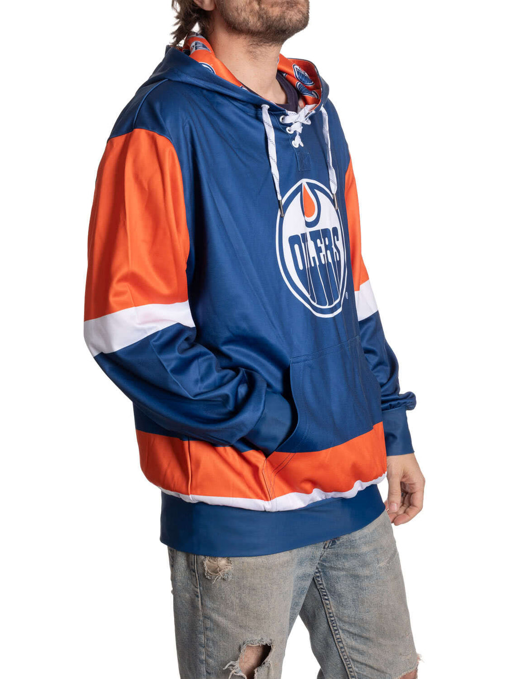 Edmonton Oilers Hockey Lace Hoodie - Shopthatapp.ca