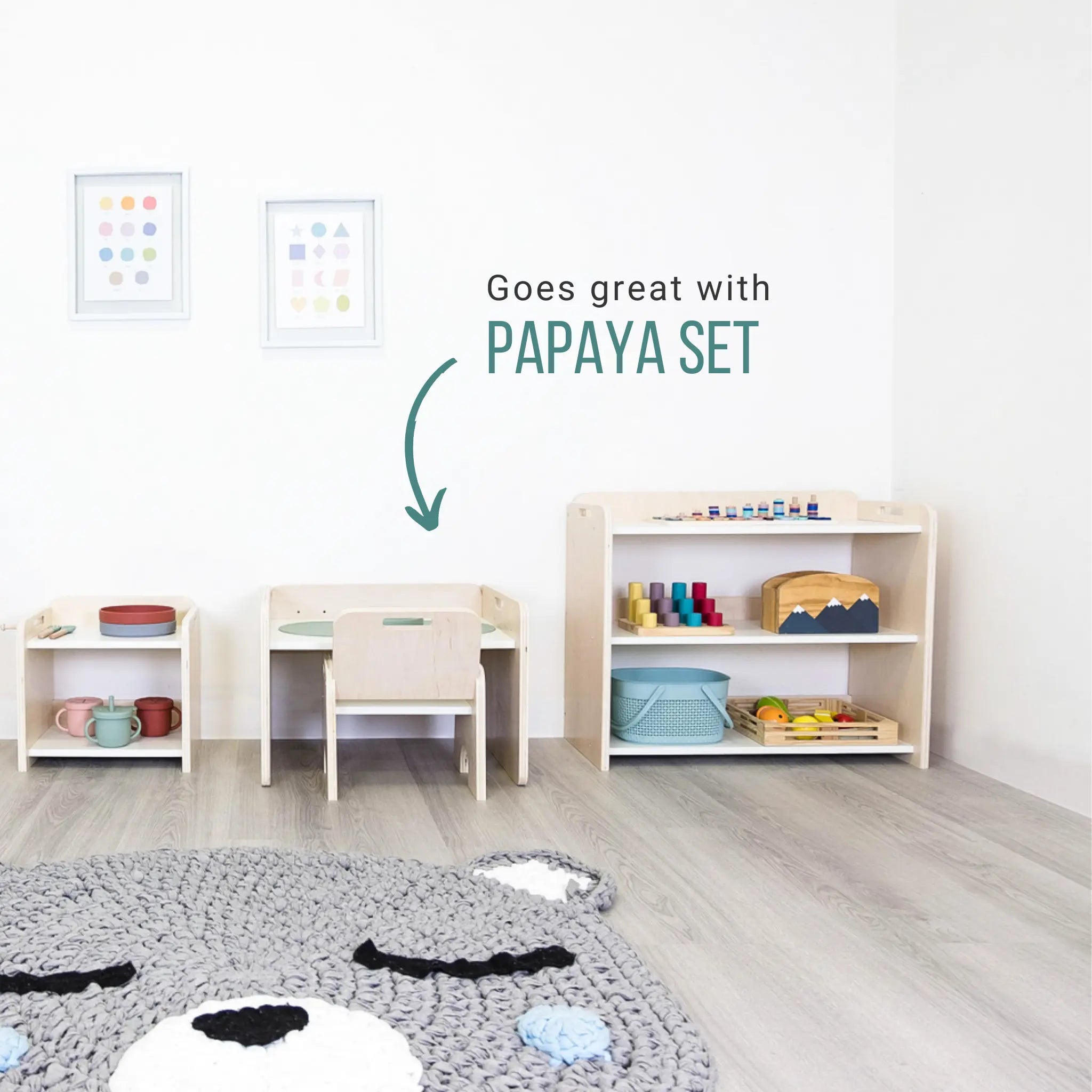 BANANA - Montessori Shelf with Borders - Shopthatapp.ca